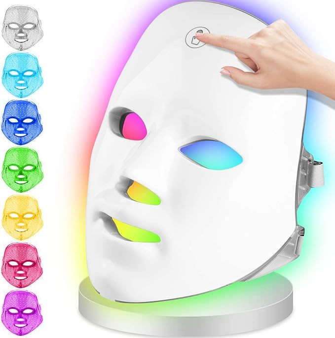 EverGlow 7-Colour LED Light Therapy Face Mask | USB Rechargeable Skin Treatment