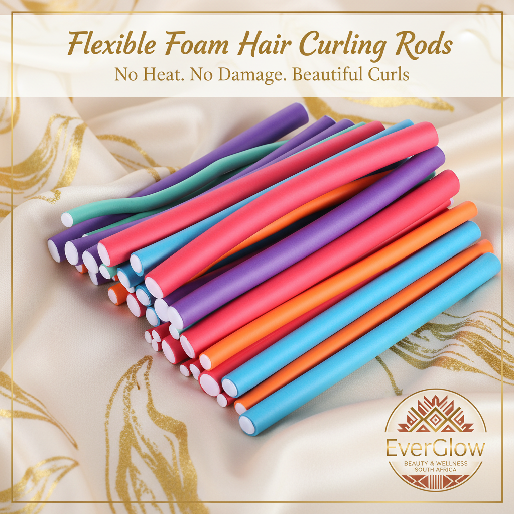 EverGlow Flexible Foam Hair Curling Rods | No-Heat Curl Set (25 Pack)