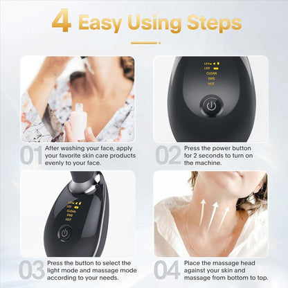 EverGlow 7-Colour LED Neck & Face Beauty Wand | EMS Heat & Light Therapy